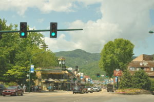 The downtown Gatlinburg Strip